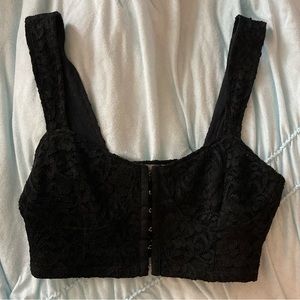 Urban Outfitters Black Lace Tank Top Crop Top!